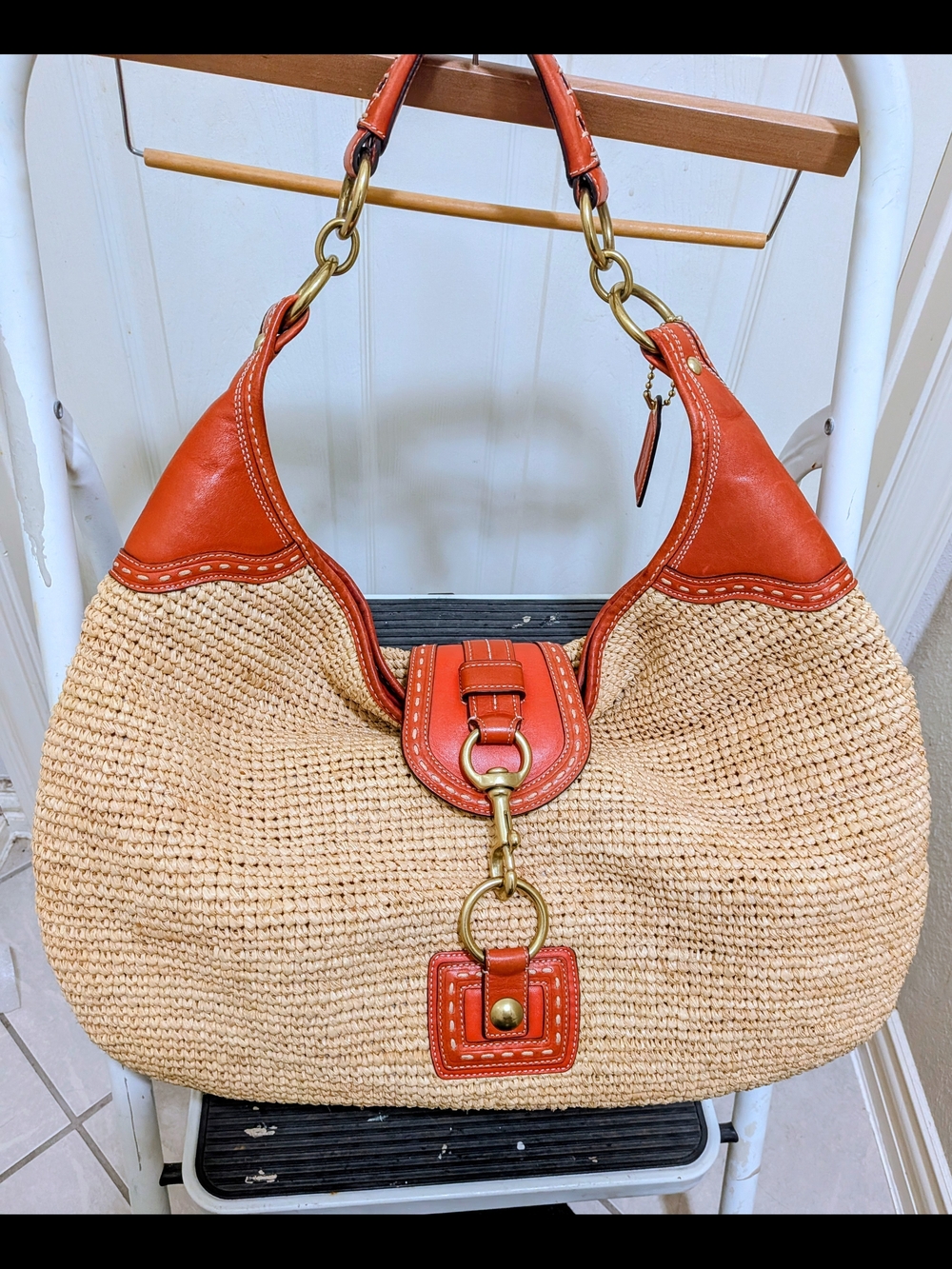 Coach Bleeker Millie Large Straw Hobo Handbag - Picture 2 of 10